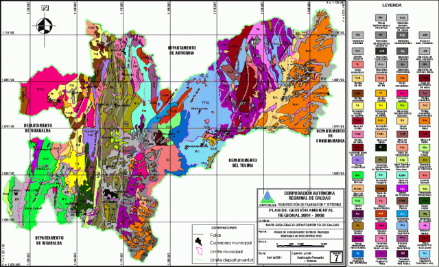 Mapa Geologico de Caldas